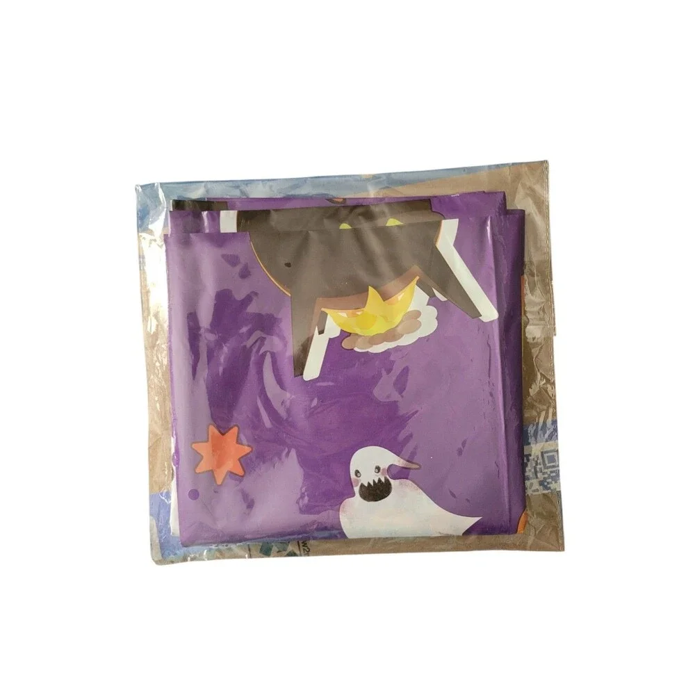 Halloween Baby Shower Decor Set Baby Is Brewing XL Banner & Rectangle Tablecloth